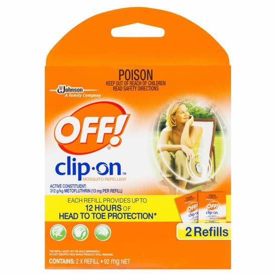 Off Clip On Mosquito Repellent 92g (2 Pack)