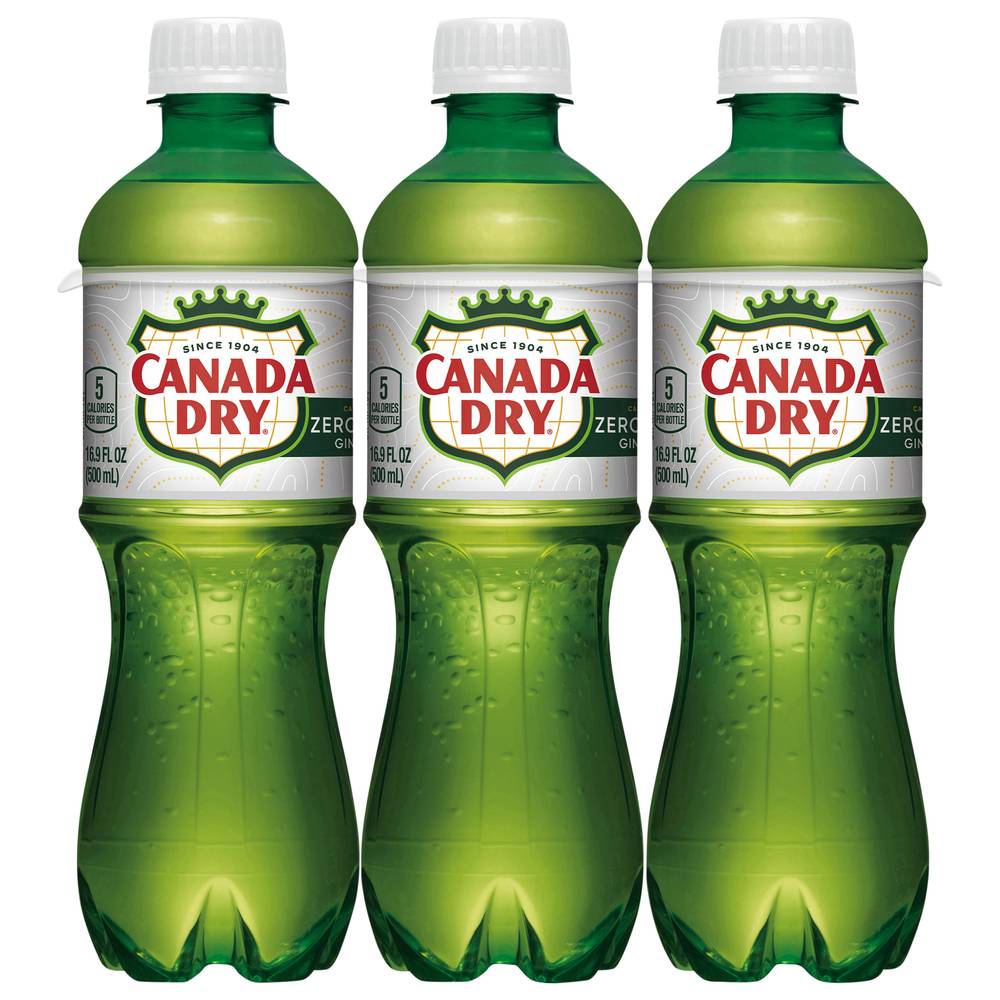 Canada Dry Zero Sugar Ginger Ale (6 x 16.9 fl oz)