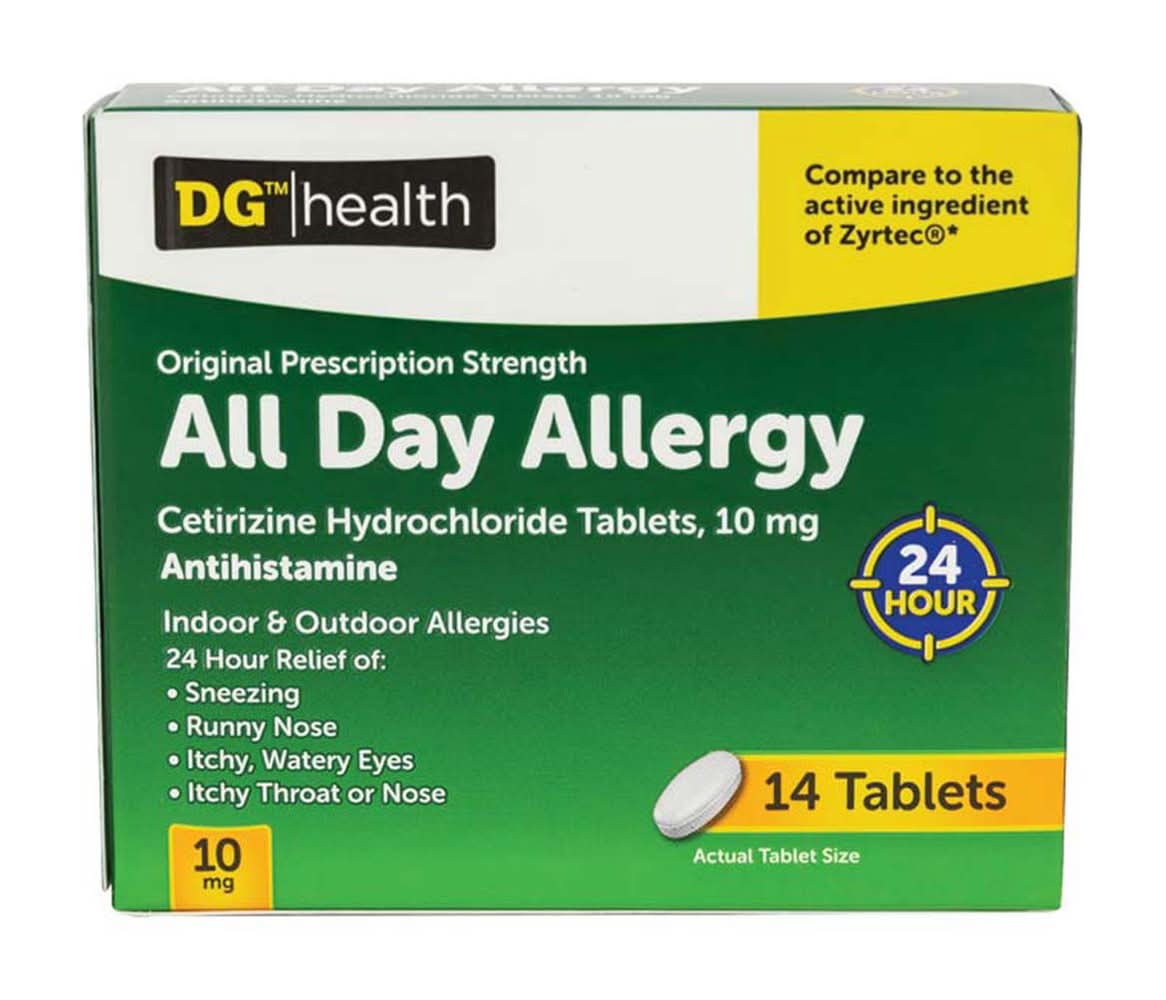 DG Health All Day Allergy Relief Tablets 10 mg (14 ct)