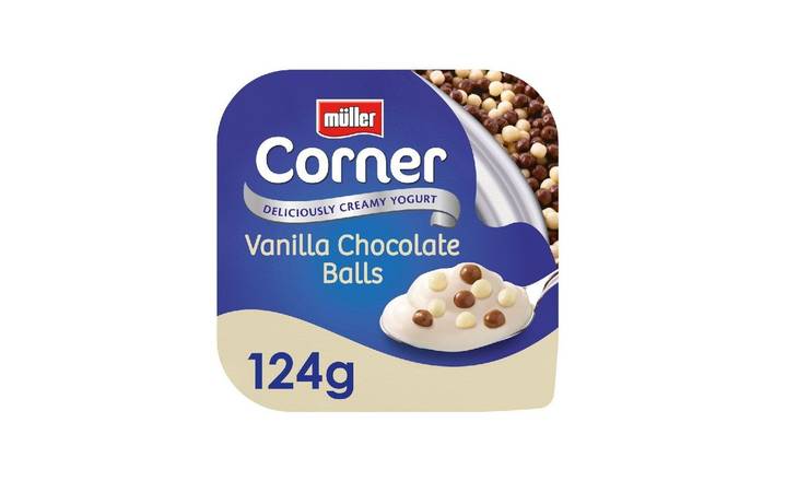 Muller Corner Delicious Creamy Yogurt Vanilla Chocolate Balls 124g (403495) 