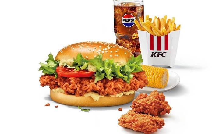 Zinger burger Mega meal L