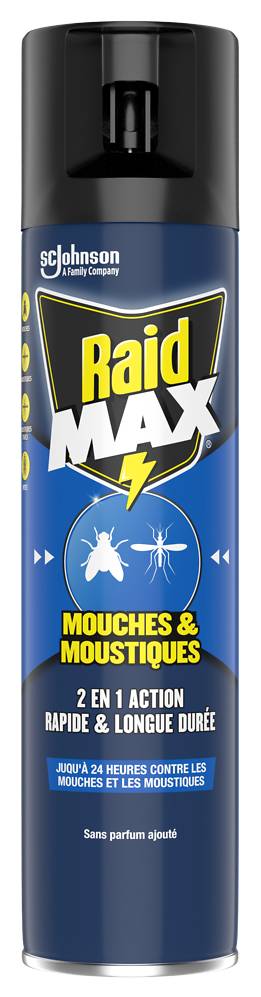 Raid Max - Insecticide mouches et moustiques (400ml)