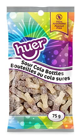 Huer Sour Cola Bottles Gummy Candy (75 g)