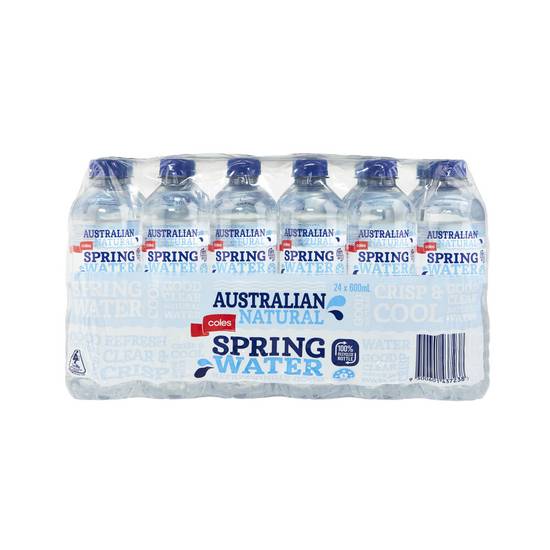 Coles Spring Water 24X600Ml 24 pack
