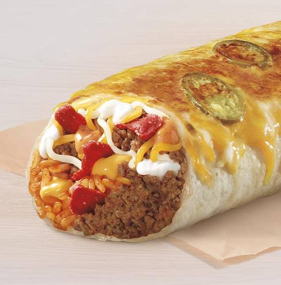 Spicy Double Beef Grilled Cheese Burrito