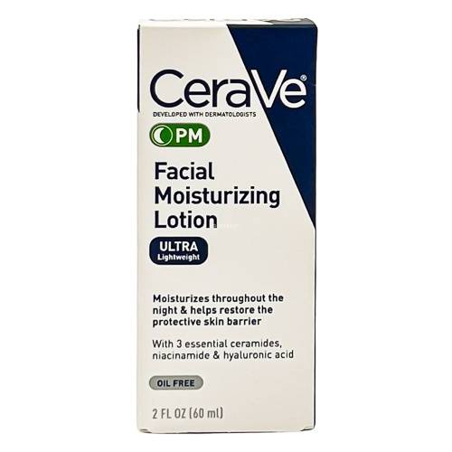 CeraVe Pm Lotion, Face Moisturizer For Night Use (2 oz)