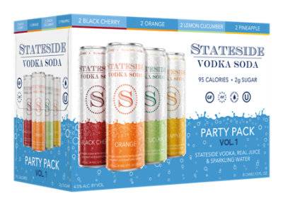Stateside Surfside Starter Variety pack Vodka (24x 12oz cans)