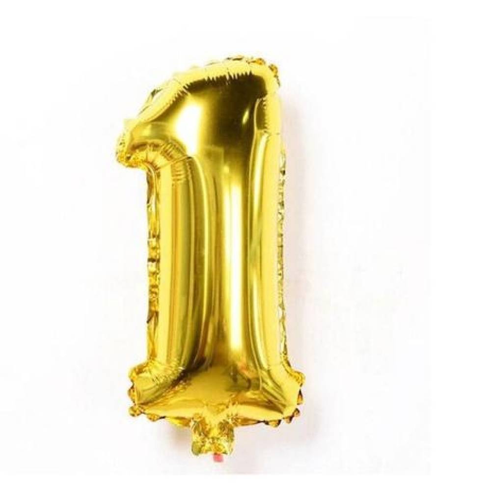 Mundo bizarro balão dourado n°1 (1 unidade)