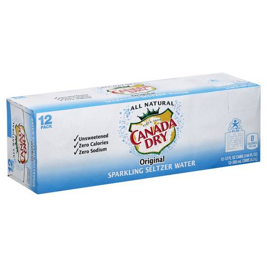 Canada Dry Original Sparkling Seltzer Water (12 pack, 12 fl oz)
