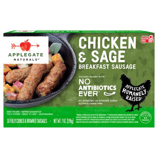Applegate Naturals Breakfast Sausage Chicken & Sage (10 ct)