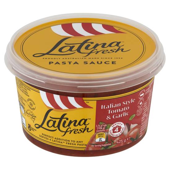 Latina Fresh Italian Tomato & Garlic Pasta Sauce 425g