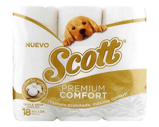Papel Higiénico Scott Premium Comfort Paquete 18 Uds