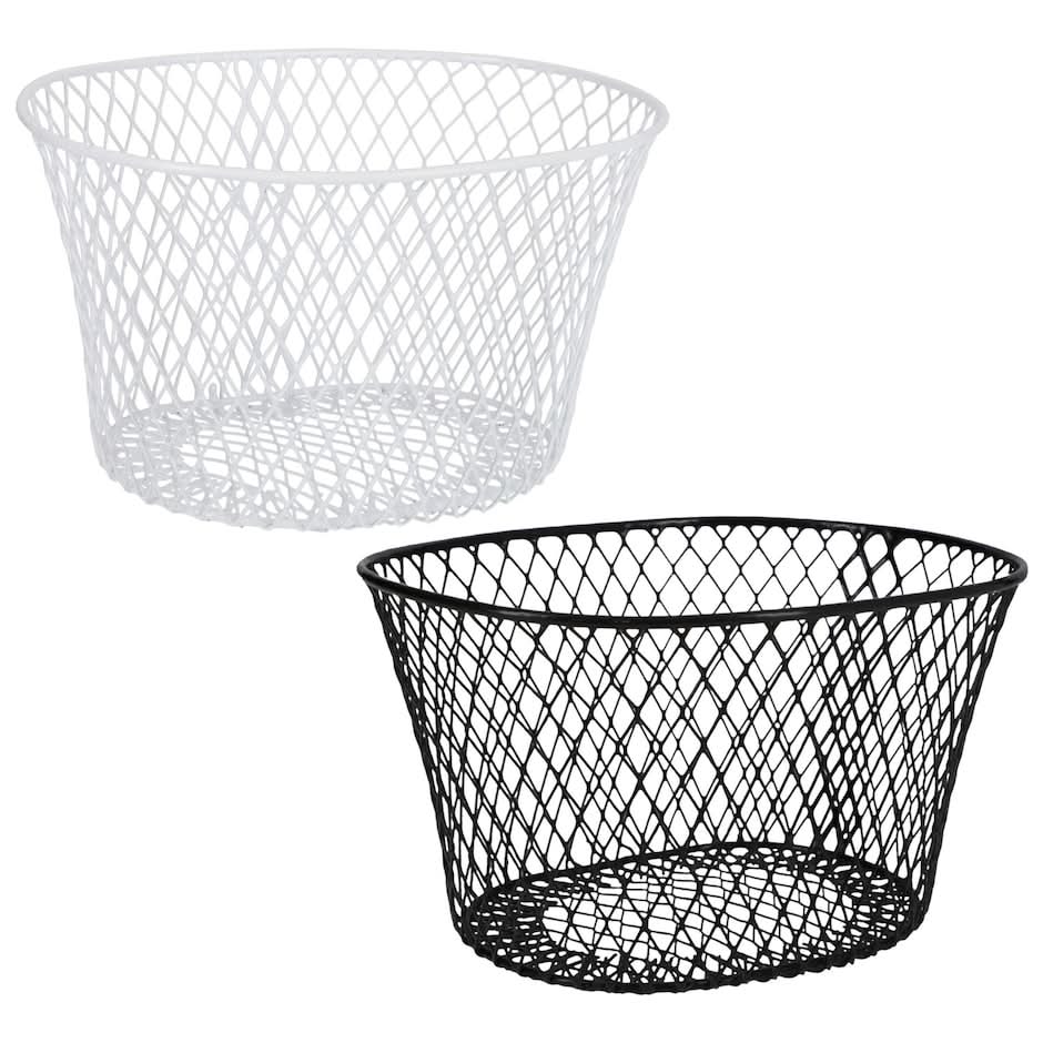 Essentials Assorted Wire Basket Oval Bowls, 7.87x6.85x4.13 in.
