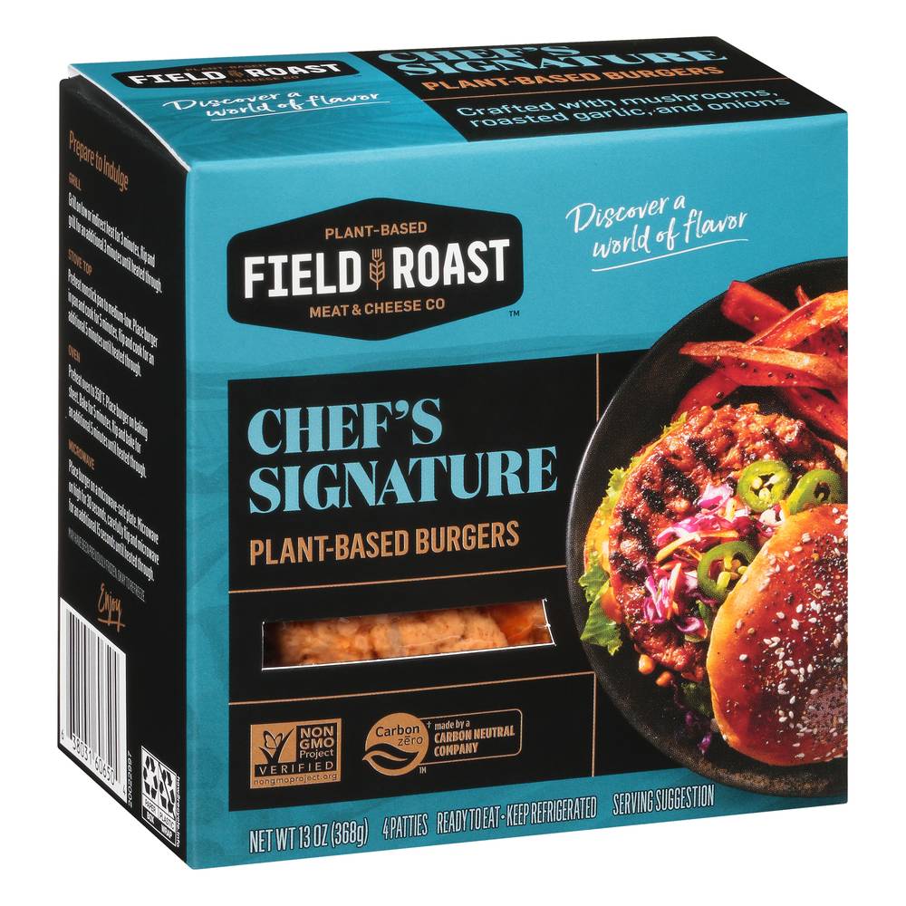 Field Roast Chef's Signature Plant-Based Burgers (4 ct)