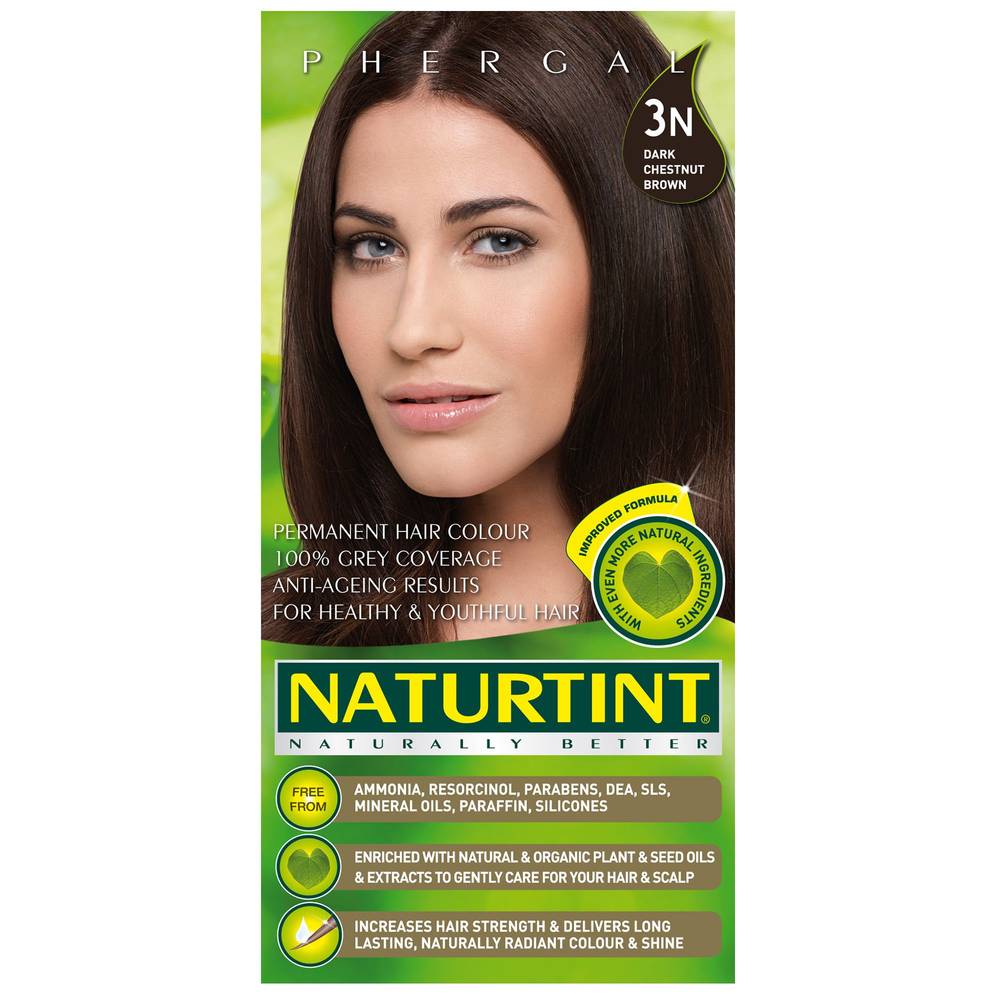 Natural Hair Color - Permanent & Ammonia Free - 3N Dark Chestnut Brown (5.28 Fluid Ounces)