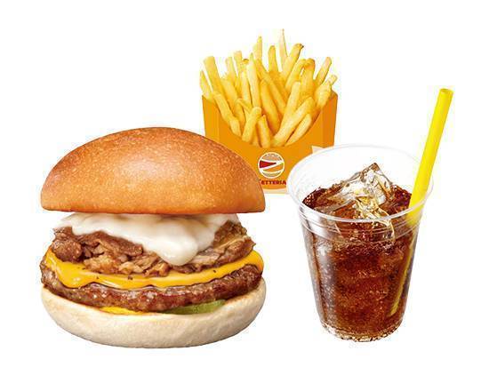 【セット】牛カルビ とろ～りチーズバーガー ZEPPIN (Ultimate) Beefburger with Beef Kalbi Set