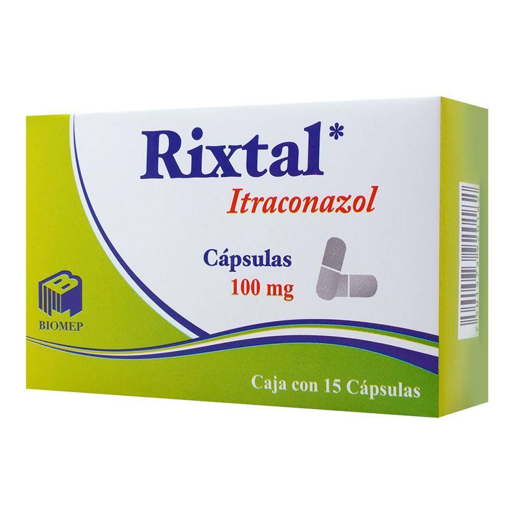 Biomep · Rixtal itraconazol cápsulas 100 mg (15 g)