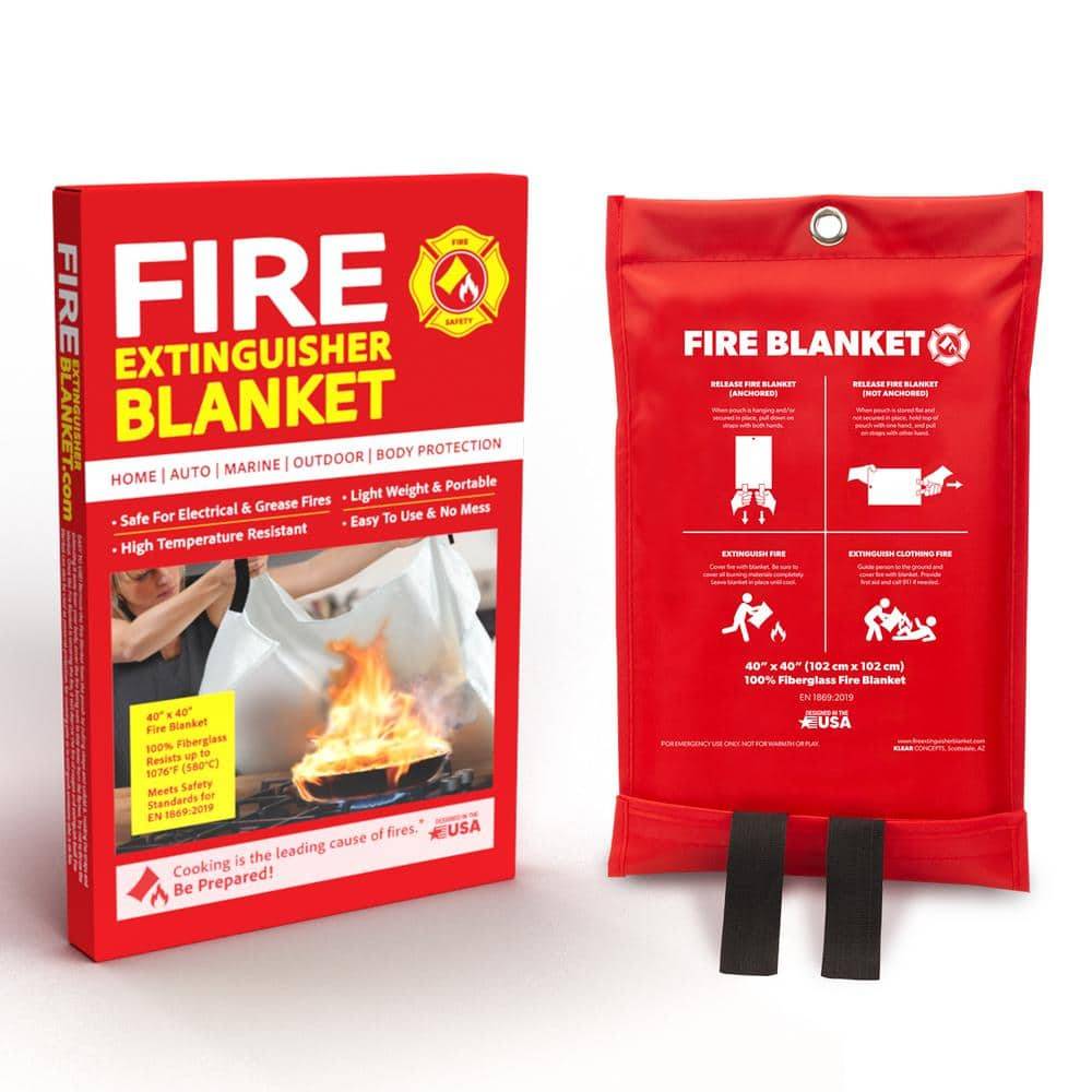 Klear Concepts 40 In. X 40 In. Fire Blanket