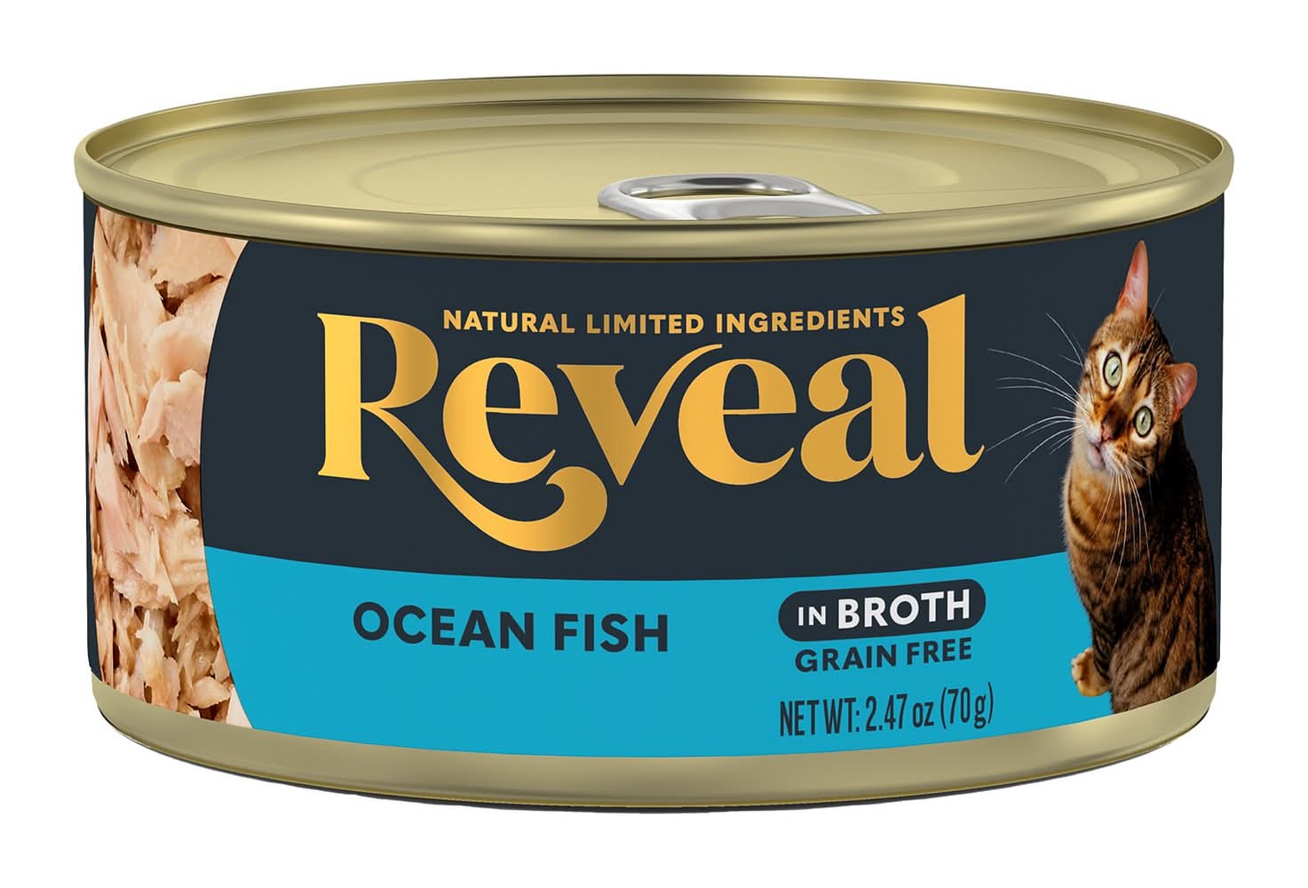 Reveal All Life Stage Wet Cat Food in Broth - 2.47 Oz, Limited Ingredient, Grain Free (Flavor: Oceanfish, Size: 2.47 Oz)