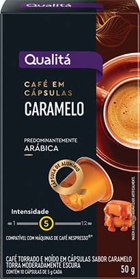 Qualitá café em cápsula gourmet caramelo (10 cápsulas)