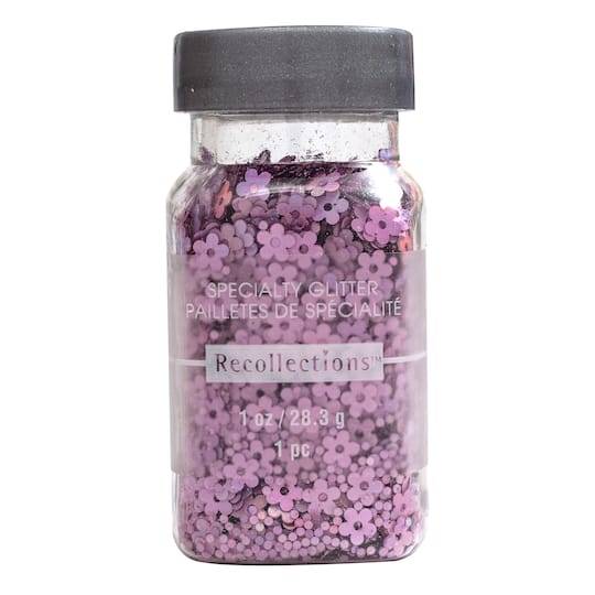 Iridescent Pink Flowers Specialty Glitter By Recollections