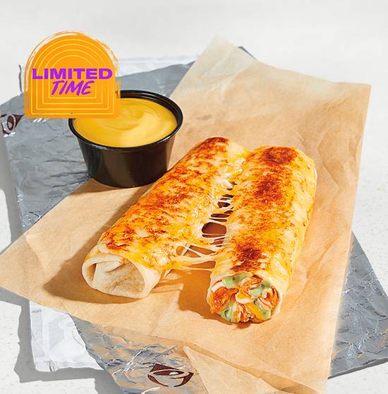 Slow Roasted Chicken Cheesy Dipping Burritos