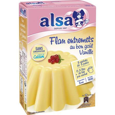 Préparation flan vanille ALSA - la boite de 192 g