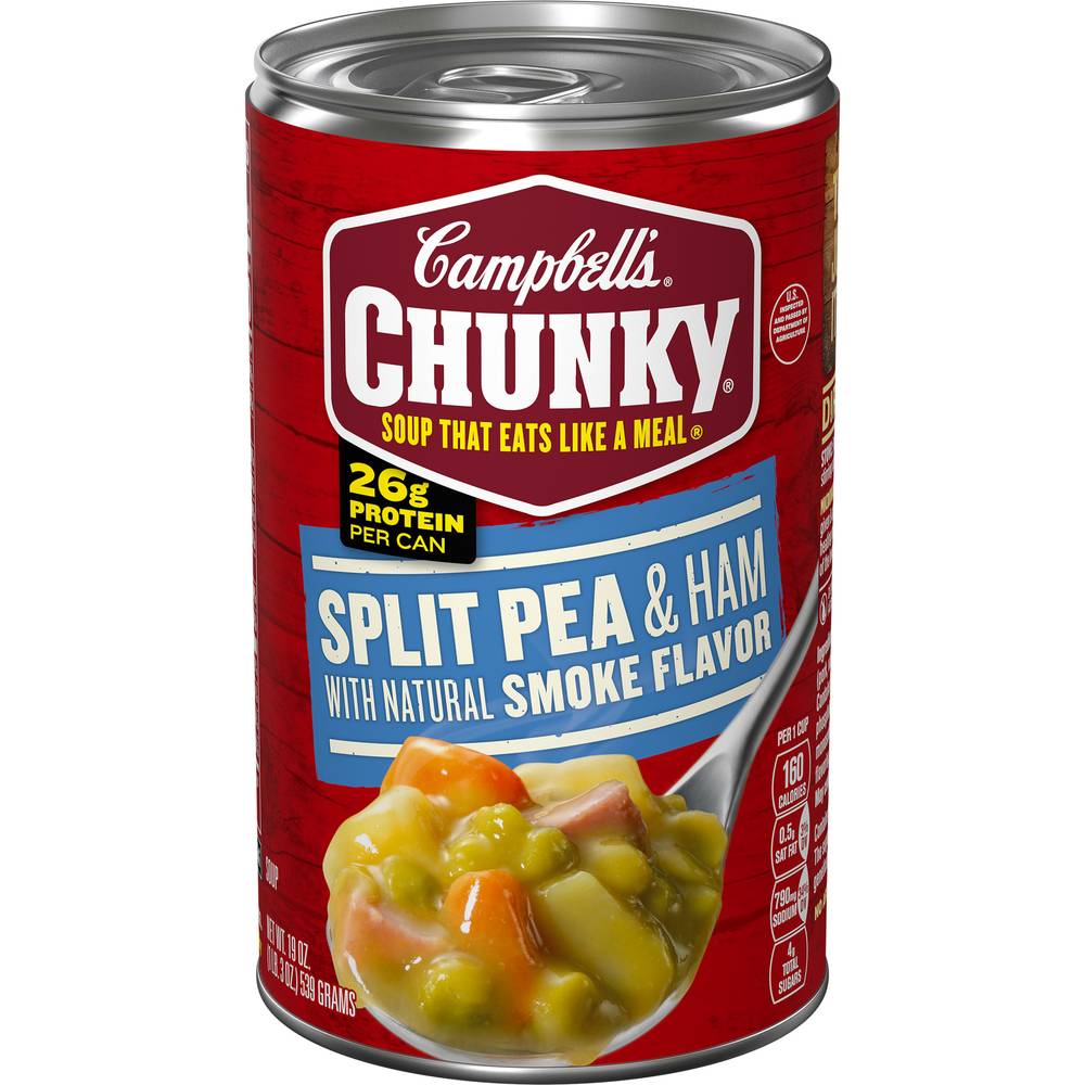 Campbell's Chunky Split Pea and Ham Natural Soup (smoke)