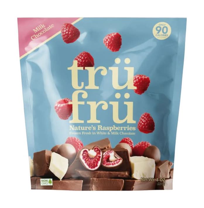 Trü Frü · Frozen fresh frambuesas cubiertas con leche y chocolate blanco (227 g)
