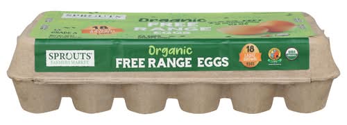 Sprouts Organic Free Range Large Grade A Brown Eggs