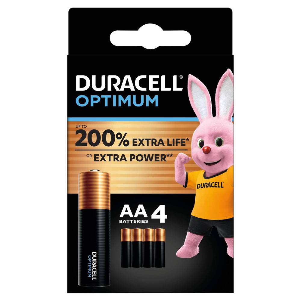 Duracell Optimum AA Batteries, pack of 4