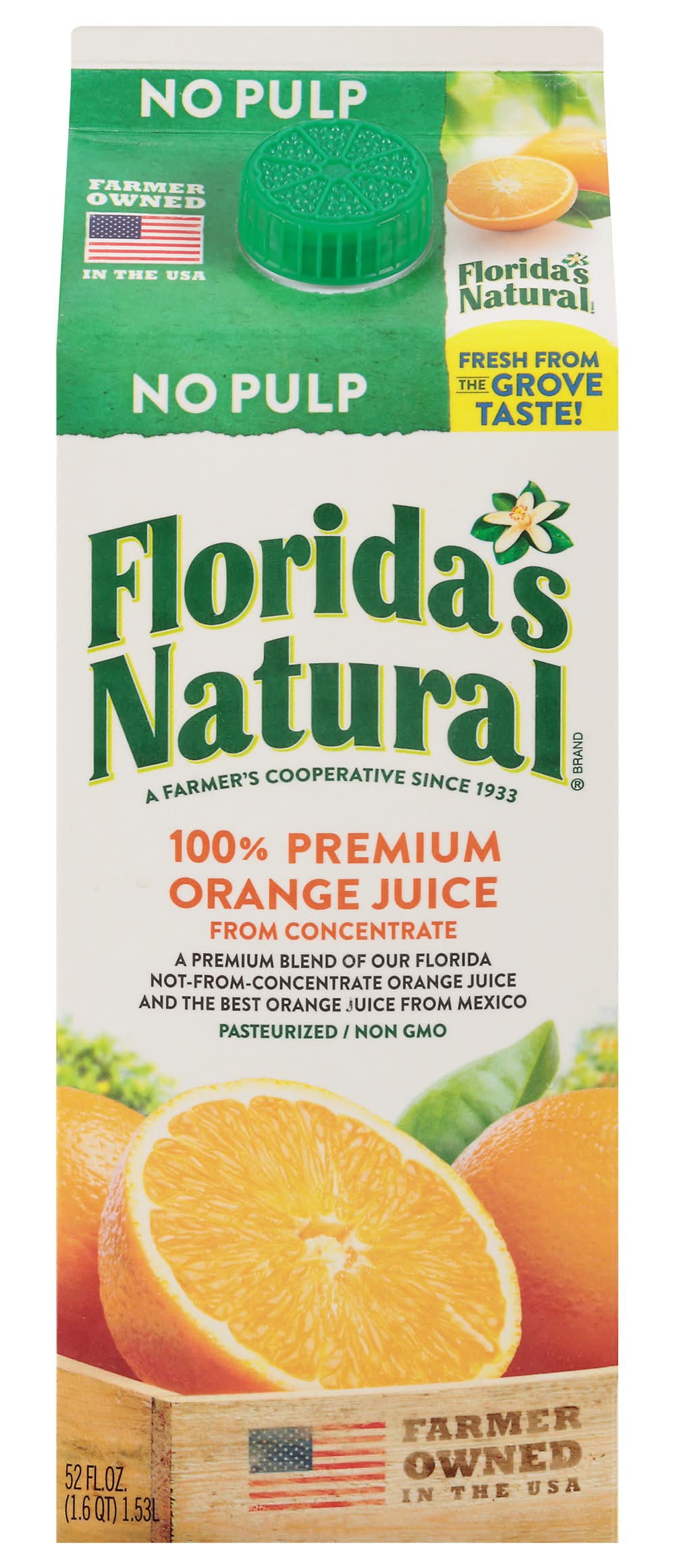 Florida's Natural No Pulp Orange Juice (52 fl oz)