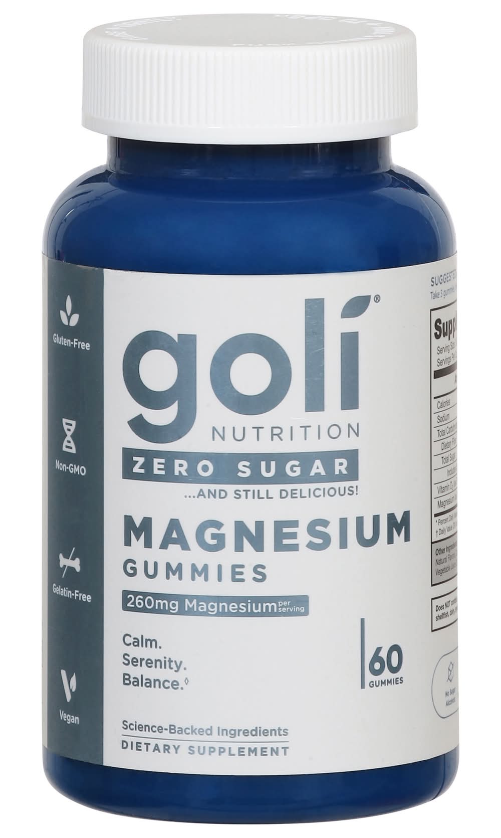 Goli Nutrition Zero Sugar Magnesium Gummies (60 ct)