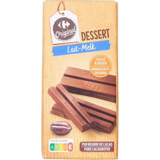 Carrefour Original - Chocolat pâtissier au lait