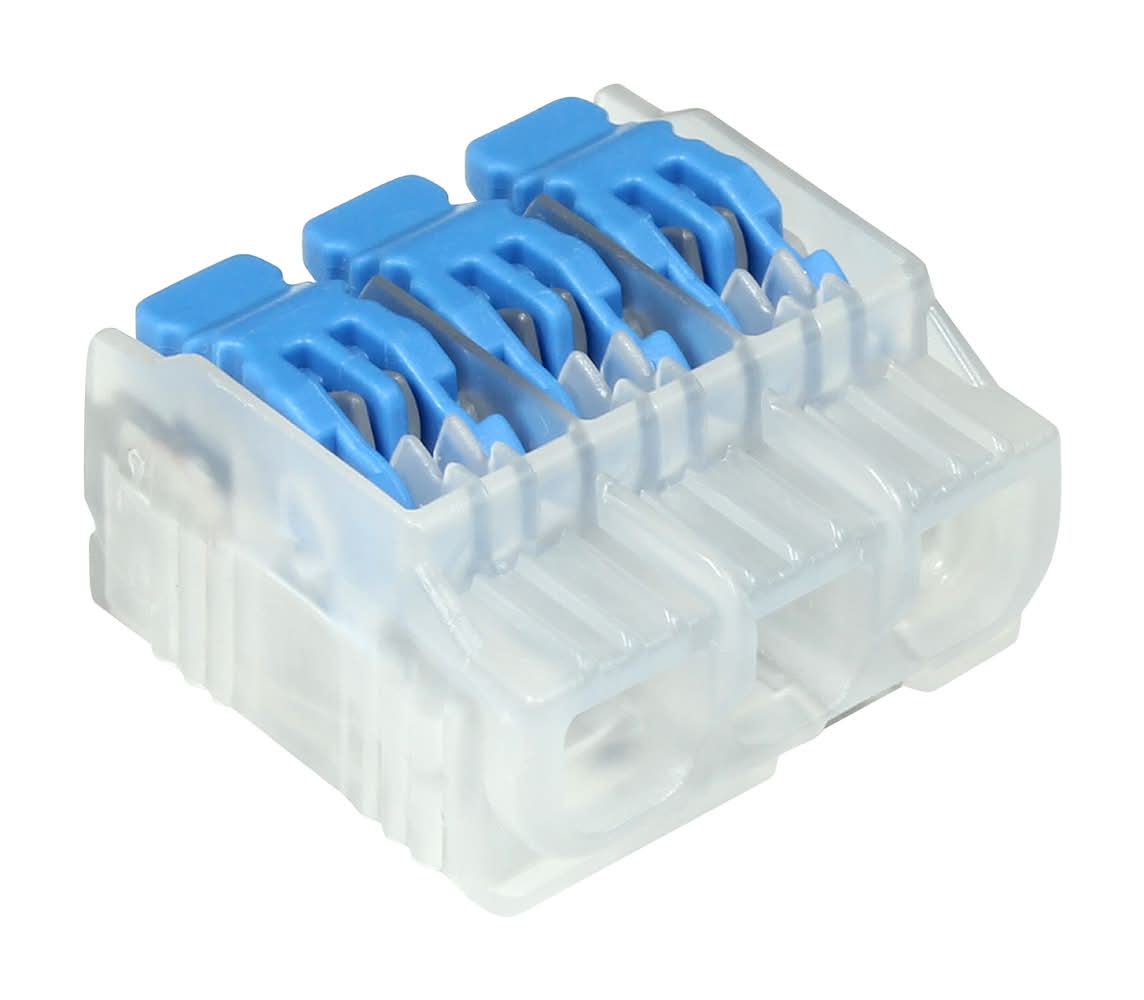 Ideal Lever Wire Connectors 3 Clear ( 10 -Pack )