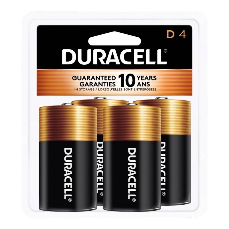 Duracell Coppertop D Alkaline Batteries (4 ct)