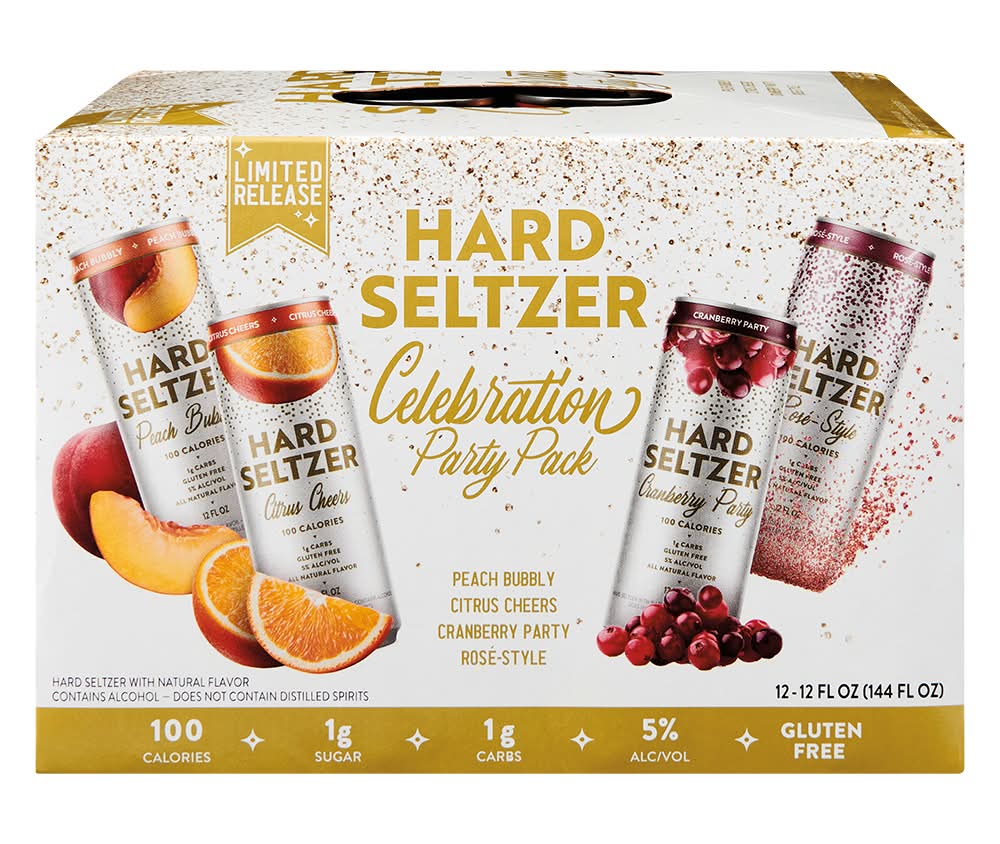 Hard Seltzer Celebration Holiday pack, Assorted (12 x 12 fl oz)