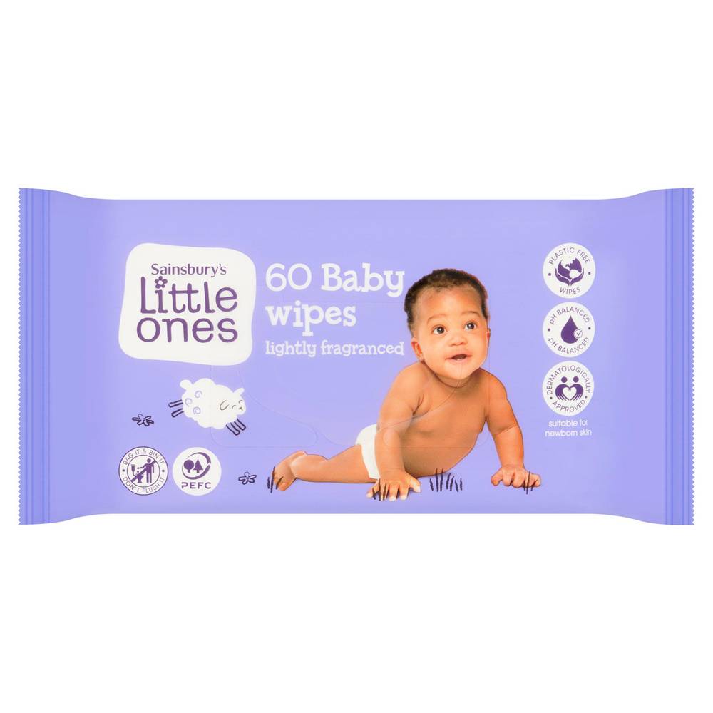 Sainsbury's Little Ones Lightly Fragranced Baby Wipes (60 Ct)