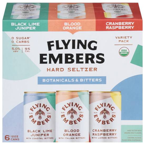 Flying Embers Fruit & Flora Hard Seltzer Variety pack (6 ct, 12 fl oz)