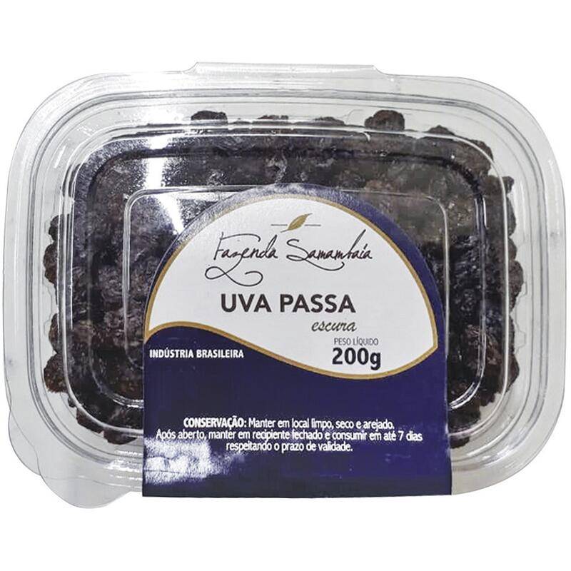 Fazenda samambaia uva passa escura (200 g)