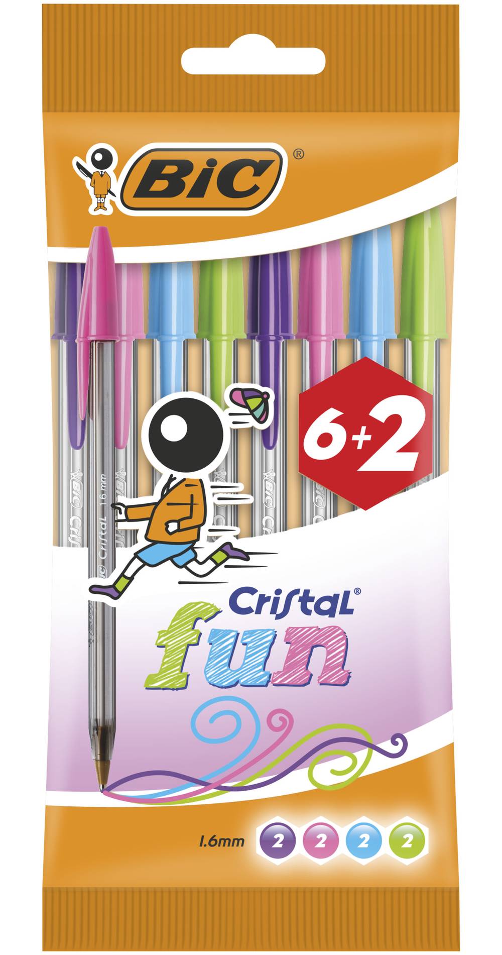 Esferográfica Cristal Fun Pastel