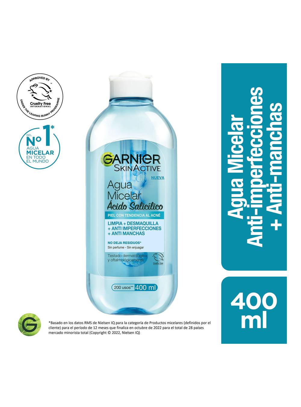 Garnier agua micelar anti-imperfecciones (botella 400 ml)