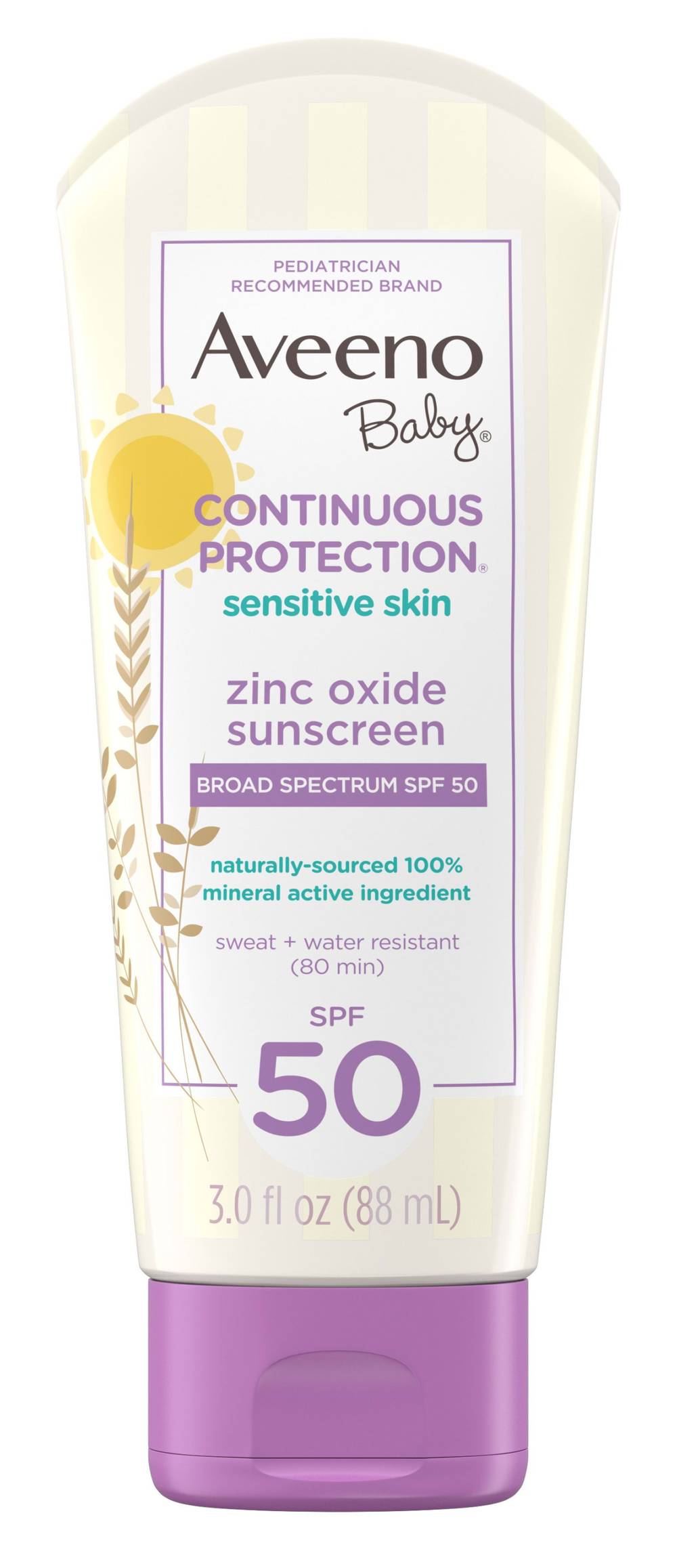 Aveeno Zinc Oxide Spf 50 Sunscreen (3 fl oz)
