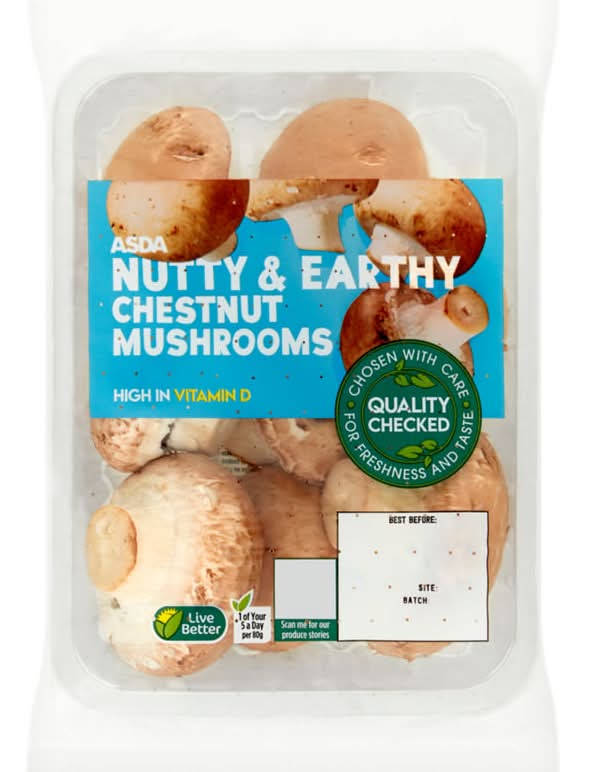 ASDA Nutty & Earthy Chestnut Mushrooms (250g)