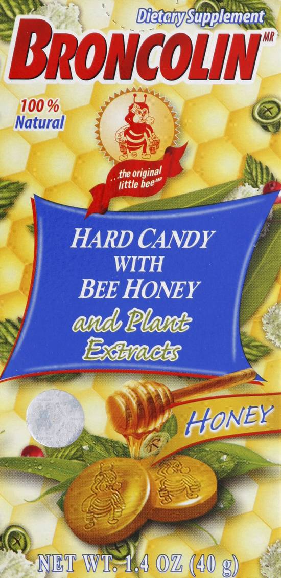 Broncolin Hard Candy With Bee Honey & Plant Extracts (1.4 oz)