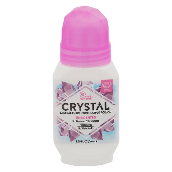Crystal Unscented Mineral-Enriched Deodorant Roll-On