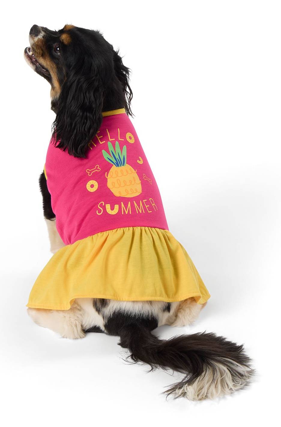 Top Paw® Pineapple Tee Dog Dress (Color: Pink, Size: X Large)