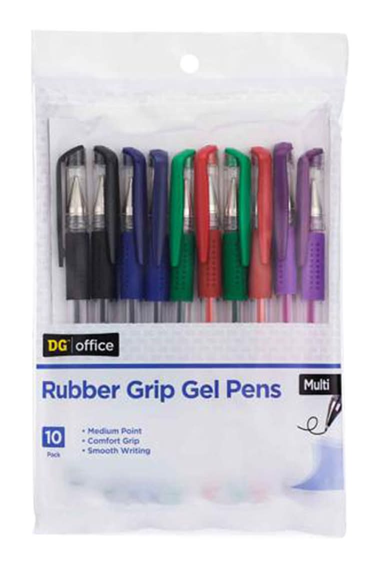 Office Hub Rubber Grip Gel Pens 10 Ct
