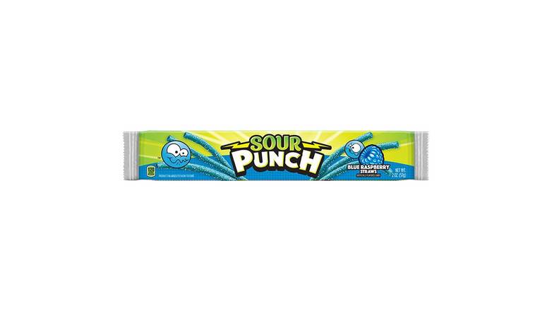 Sour Punch Blue Raspberry Candy Straws
