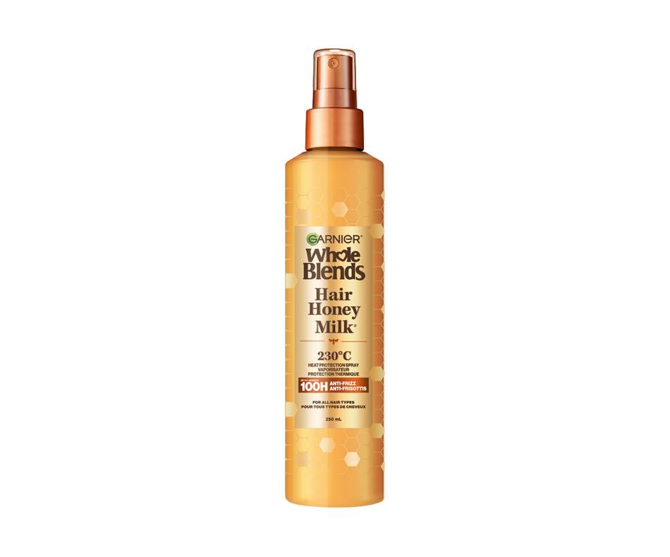 Garnier spray protecteur thermique pour cheveux whole blends au lait de miel